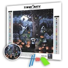 5D полностью готовое изображение с круглыми алмазами, обувь с украшением в виде кристаллов ручной работы крест на Хэллоуин картинки, Алмазная мозаика поделки своими руками для самостоятельного раскрашивания работа Стикеры