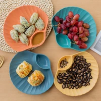 shell plate pure color dim sum dessert plate household tableware french fries pastry plate food fruit dishes home decoration new