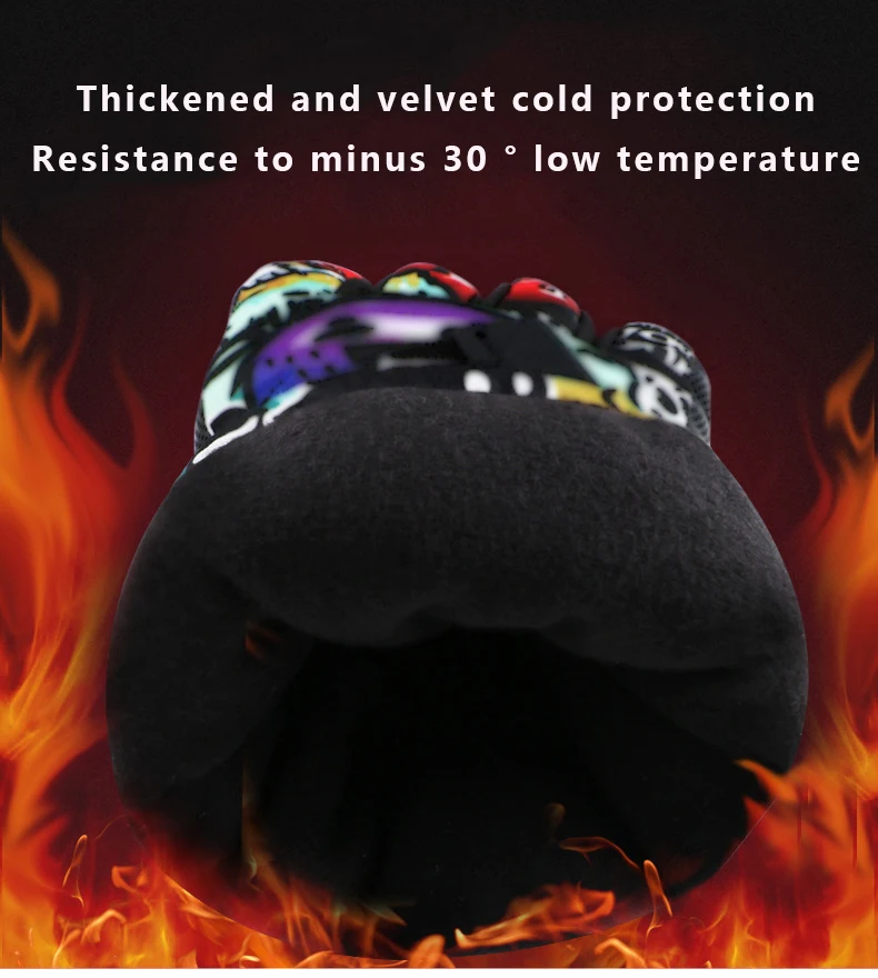 Facecozy Зимние перчатки для сноуборда, лыж для мужчин и женщин ветроустойчивый Влагоустойчивый термический перчатки толстое катание по горам мотоцикл снежные рукавицы