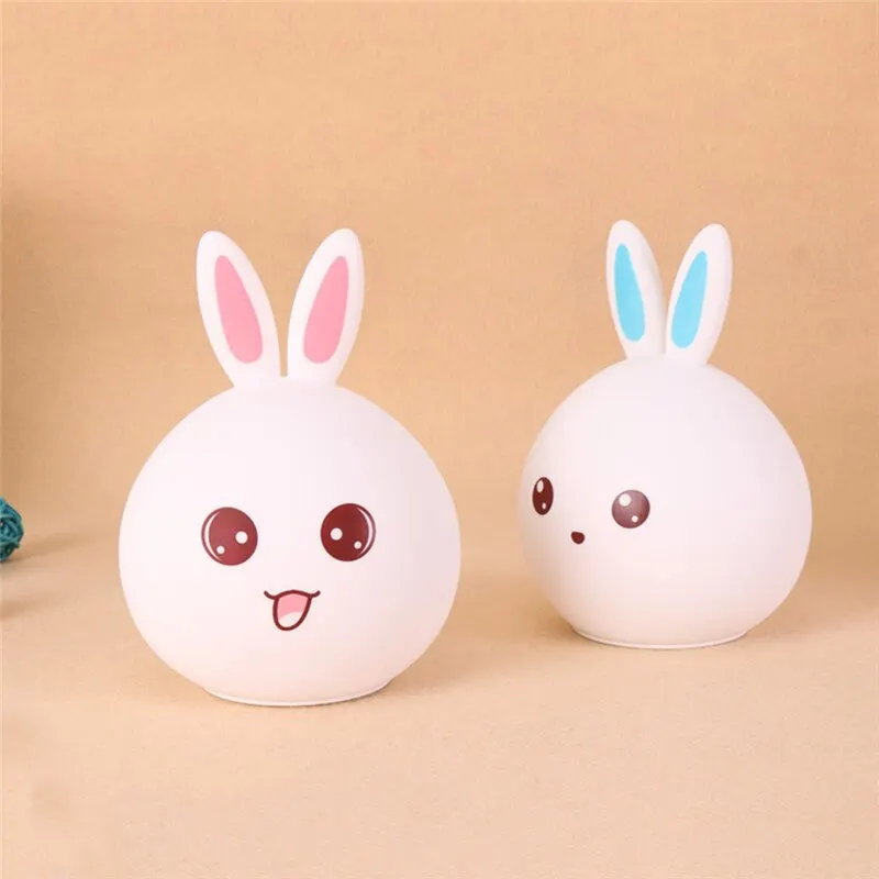 USB силиконовый Ночной светильник светодиодный с дистанционным управлением милый