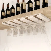 white gold wine glass rack under cabinet stemware holder storage hanger metal organizer for bar kitchen