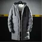 Мужская стеганая куртка с капюшоном, длинная Стильная парка с хлопковой подкладкой, мужская зимняя куртка, пальто, Мужская парка, модные повседневные пальто, 4XL