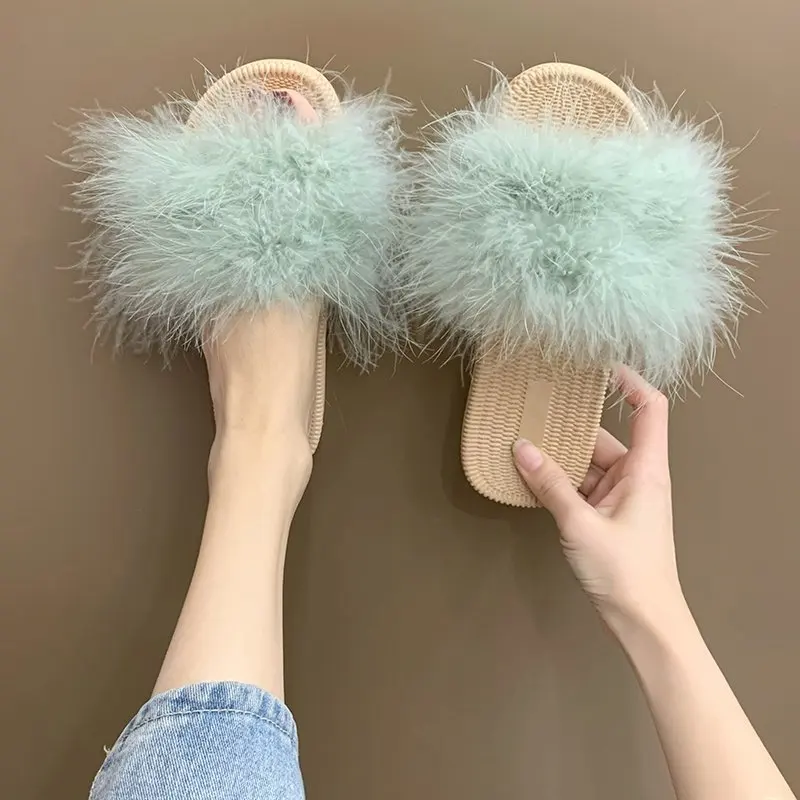 

Women Flip Flops Sandals Plush Woman Sexy Narrow Band Flat Ladies 2021 Summer Fashion Shoes Female Footwear Slippers Plus Size