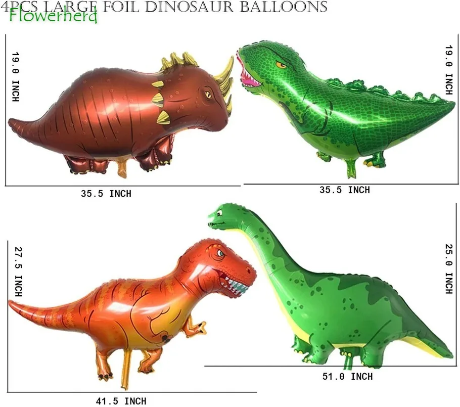 155 пакет динозавр тема вечерние Шар Комплект гирлянды из латекса Фольга баннер на