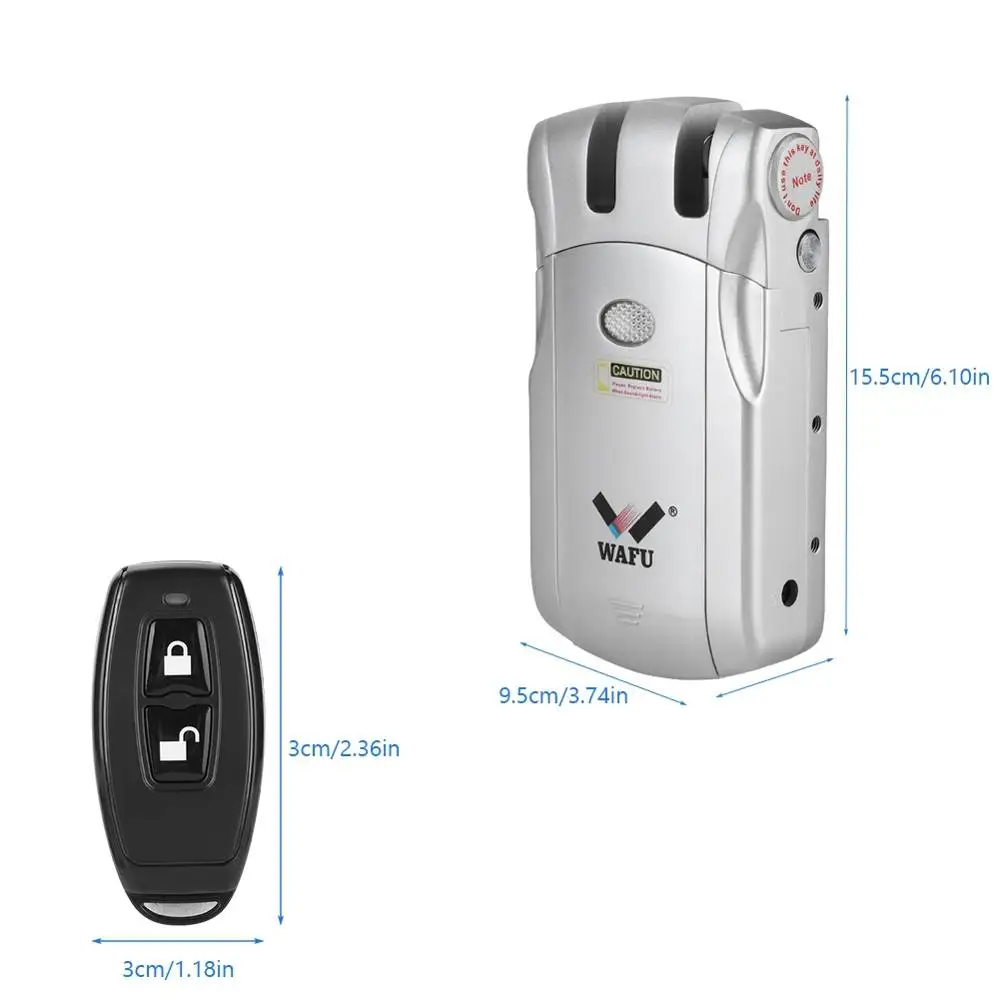 Беспроводной дверной замок со встроенной сигнализацией с дистанционным