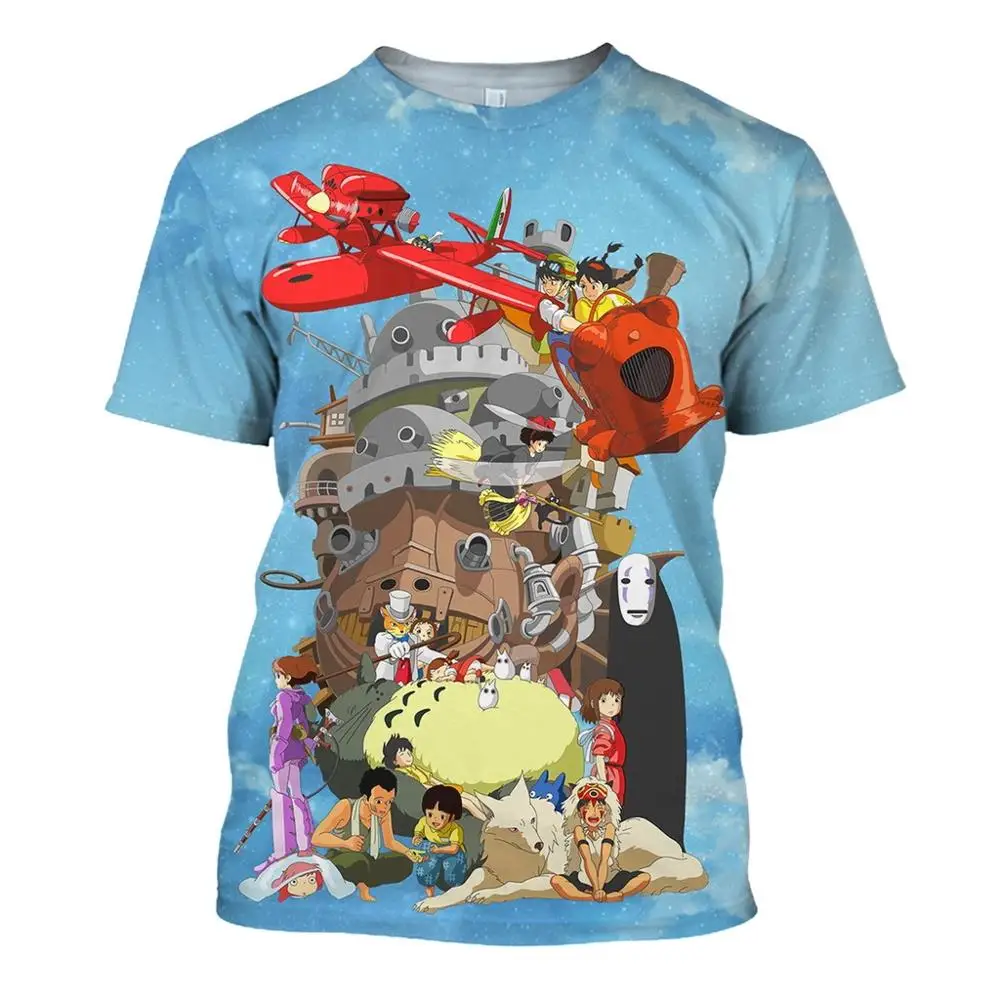 Новинка 2020 модные милые футболки в стиле Тоторо с объемным рисунком аниме