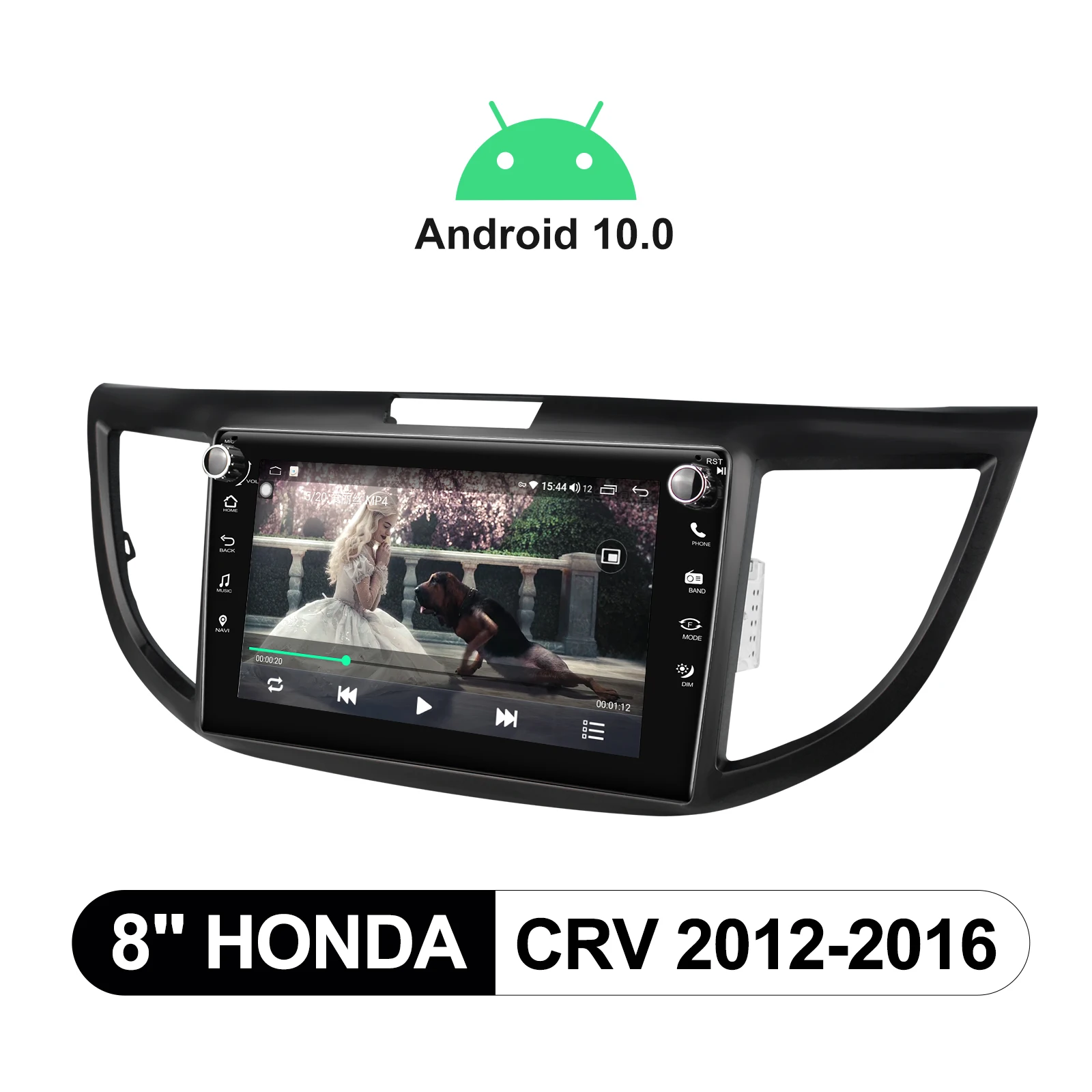 구매 8 인치 헤드 유닛 안드로이드 10 자동차 라디오 스테레오 멀티미디어 플레이어, 혼다 CRV 2012-2016 무선 카플레이 안드로이드 자동 4G DVR OBD2