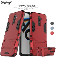 For OPPO Reno ACE Case Reno ACE Case Shockproof Armor Silicon Cover Stand Hard PC Protective Phone Case Bumper For OPPO Reno ACE