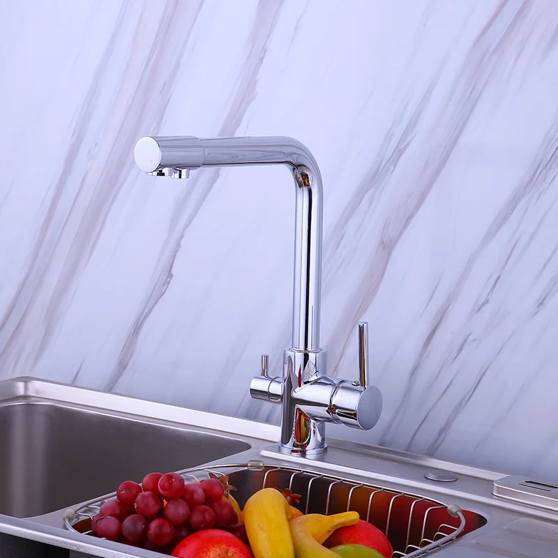 Новый хромированный смеситель для кухонной мойки с вращением на 360 градусов кран