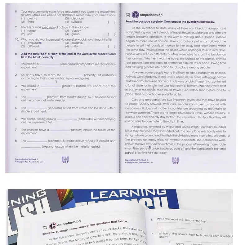 

6 Books/Set SAP Learning English Workbook Grade 1-6 Children Learn English Books Singapore Primary School English Textbook