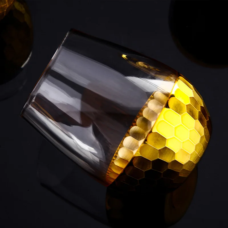 574 мл креативная пивная стеклянная чашка высокотемпературная позолоченная для