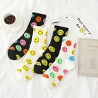 Wonmen's Socks Dreamlikelinмилые носки со смайликом в Корейском стиле; Модные хлопковые носки с изображением улыбающегося лица; Сезон весна-осень