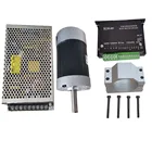 Бесщеточный двигатель-шпиндель постоянного тока, 200 ВткВтоптическая ось, 55 мм зажим с винтами, Драйвер шагового двигателя 48 В постоянного тока, источник питания 48 в, а постоянного тока