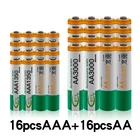 Новинка 100%, перезаряжаемые батареи 1,2 в AA 3000 мАч Ni-MH + батарея AAA, перезаряжаемая батарея 1350 мАч, никель-металлогидридная батарея 1,2 в AAA