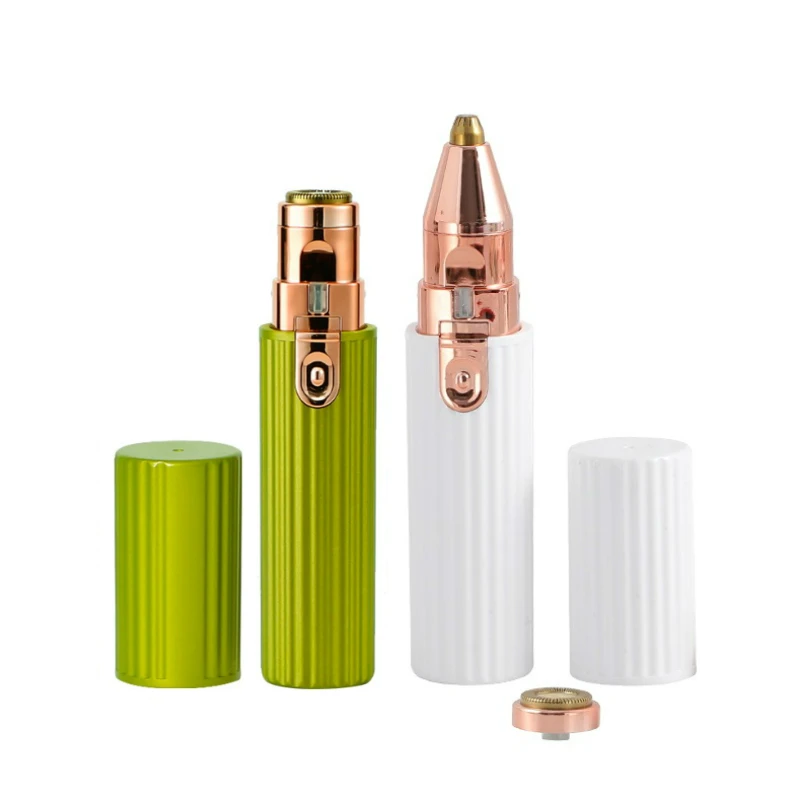 2 в 1 Электрический триммер для бровей женщин не вызывает болезненных ощущений