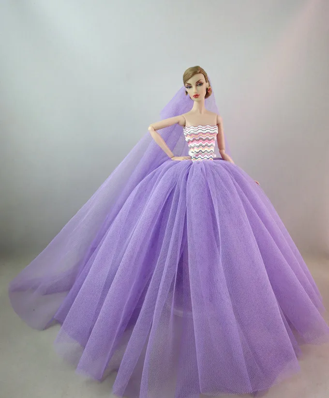 Фото Чехол одежда для Барби элегантная многослойная юбка вечерние вечерняя длинное