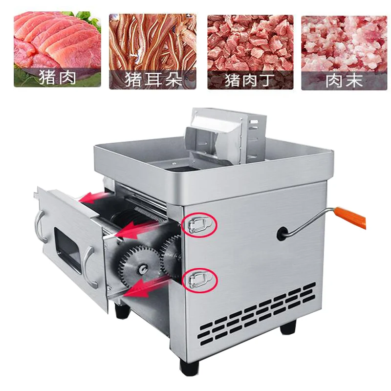 

220V/110V Electric Meat Slicing Machine Fully Automatic Shred Slicer Dicing Meat Machine Electric Vegetable Cutter Grinder