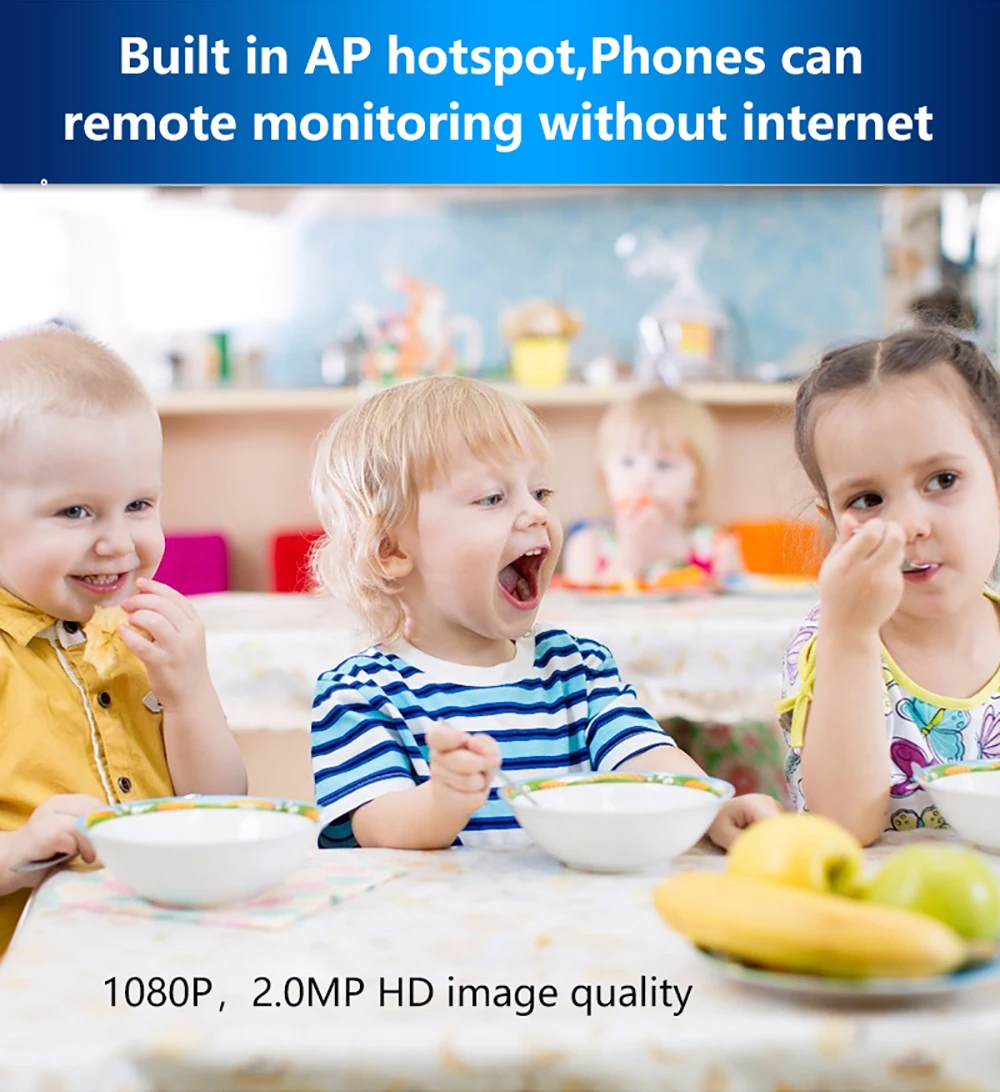 Домашняя камера безопасности, 1080 P, WiFi, IP камера, для детей, пожилых, няня, магазин домашних животных, монитор, беспроводная, для помещений, камера видеонаблюдения, PTZ