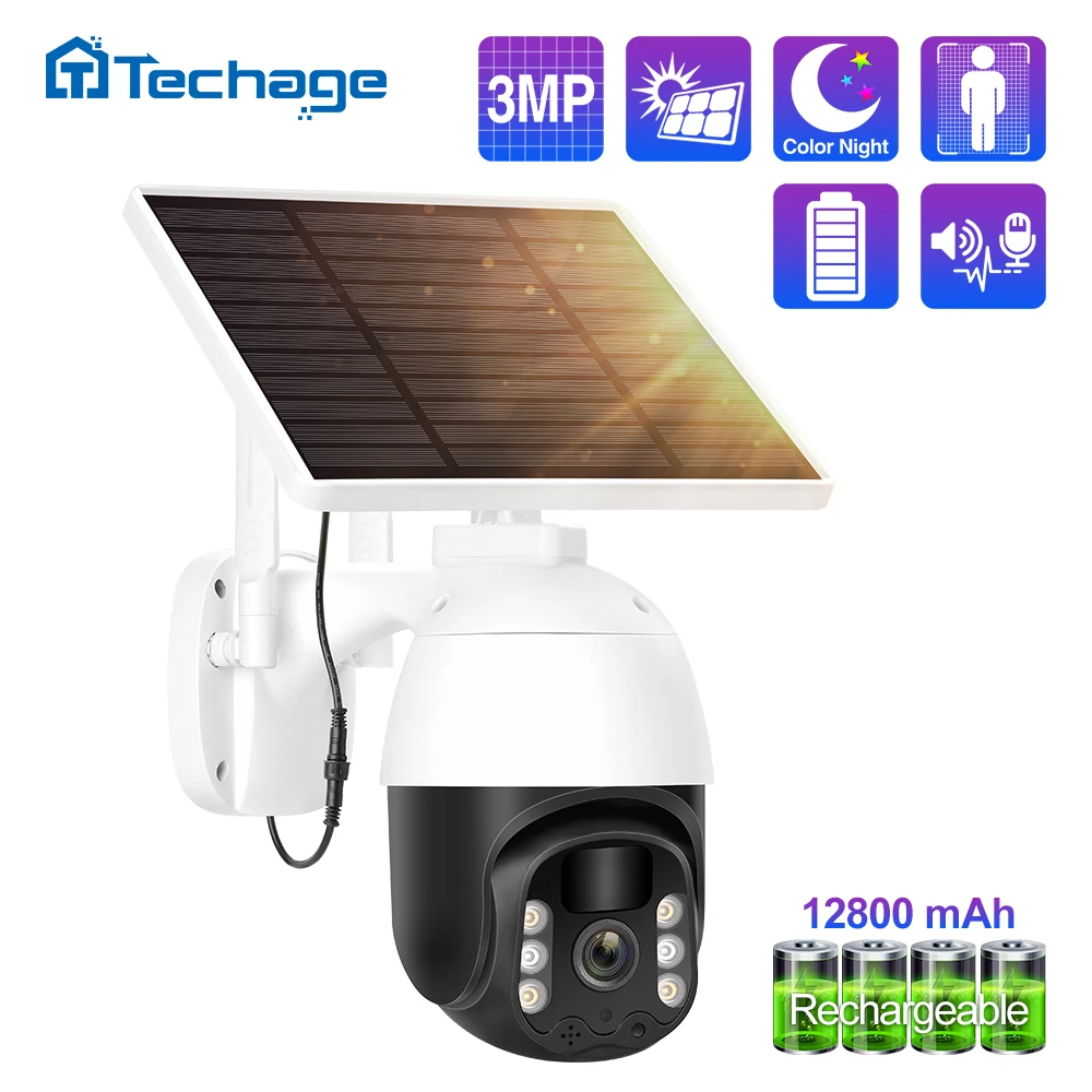 IP-камера Techage, 3 Мп, Wi-Fi, с датчиком обнаружения человека - изображение