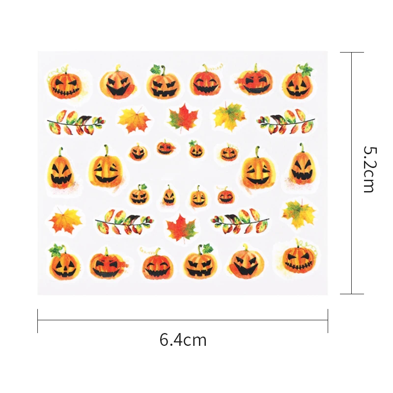 Наклейки для ногтей с изображением осенней тематики цветные наклейки листьев