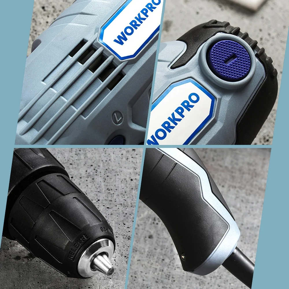 WORKPRO 300 Вт 10 мм 2 скоростная Coreded Drilldriver Электрическая дрель с 1 8 м шнуром питания