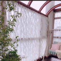 korean white black bubble romantic cake layers lace yarn fitting curtain partition window cortinas living room bedroom yw