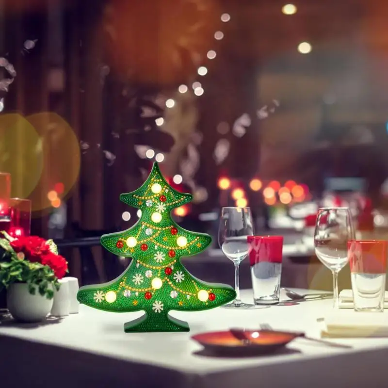 DIY Рождественский свет бриллиантовый рисунок Рождество дерево Снеговик