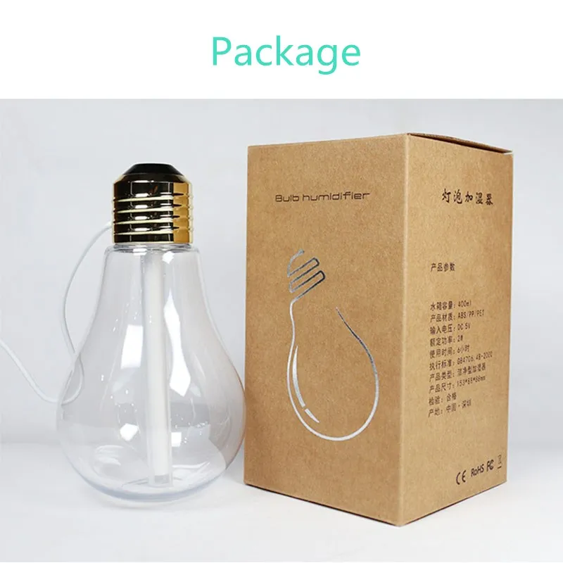 Ультразвуковой увлажнитель воздуха 400 мл светодиодный USB аромадиффузор