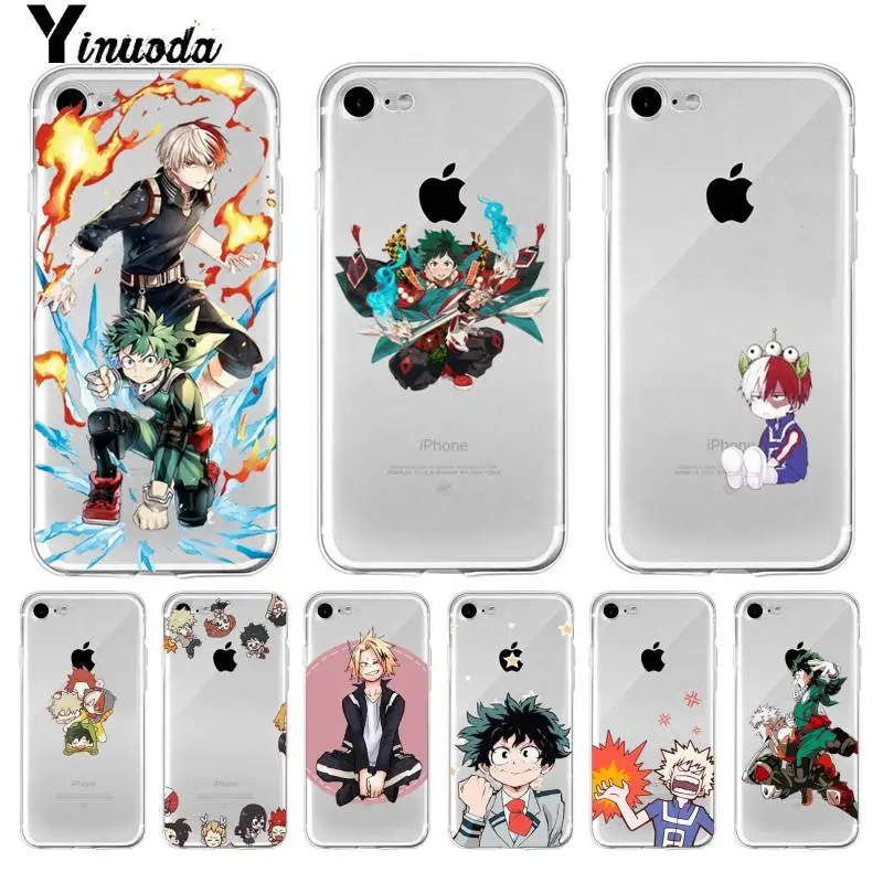 Чехол Yinuoda my hero academic для iphone SE 2020 11 pro XS MAX 8 7 6 6S Plus X 5 5S XR|Бамперы| |