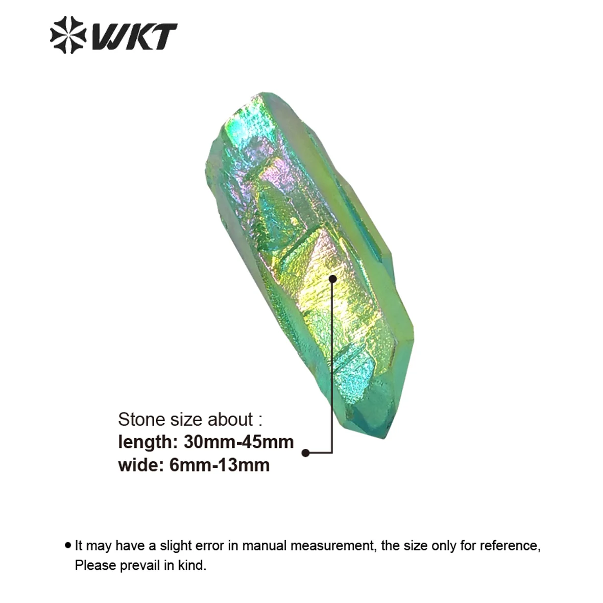Искусственная зеленая кварцевая точка яблока ауры красивая НЕОБРАБОТАННАЯ из