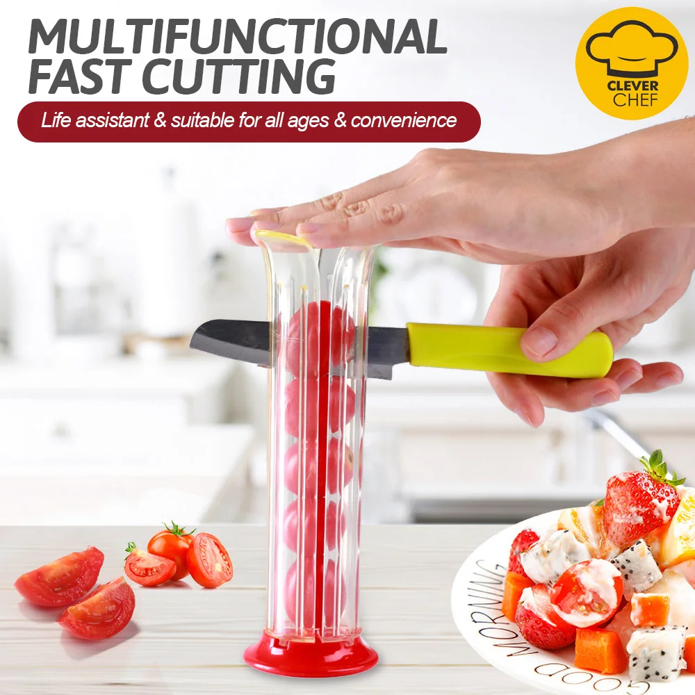 

Tomatoes Cutter Multifunctional Fruit Grape Cutter Kitchen Accessories Pizza Fruit Splitter Slicer Cherry Cut Gadgets Artifact