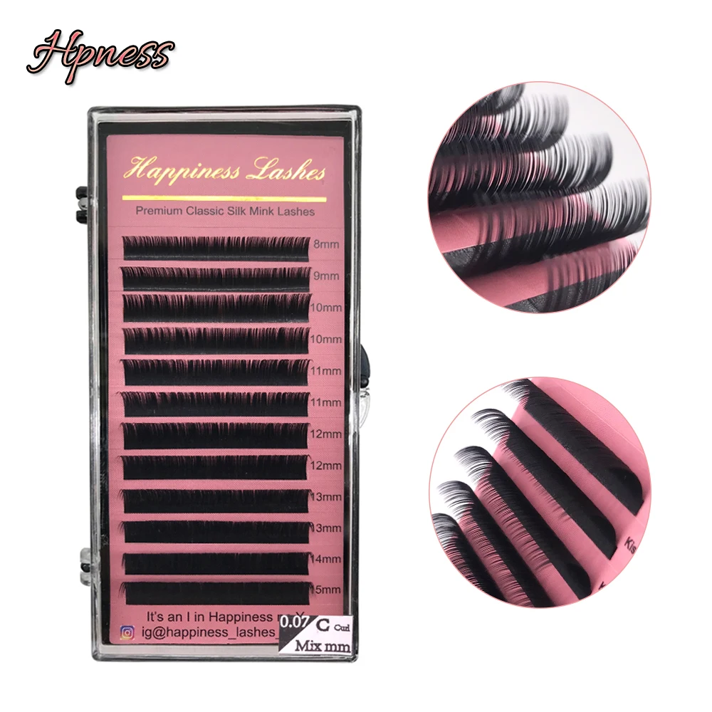 Классические Длинные накладные шелковые ресницы индивидуальные мягкие