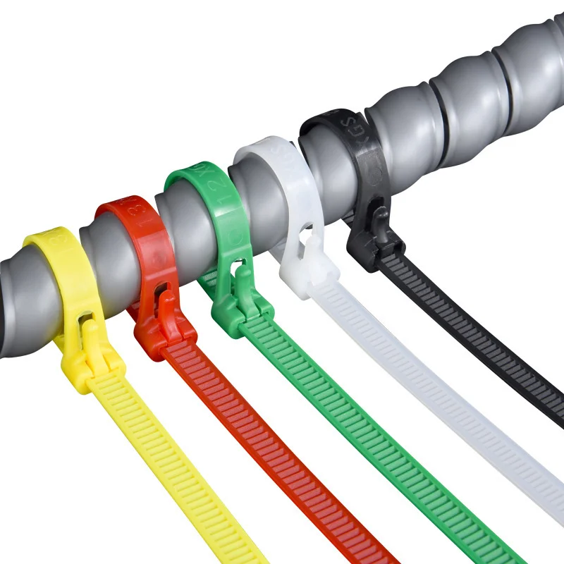 Многоразовые самоблокирующиеся Нейлоновые регулируемые Кабельные стяжки для