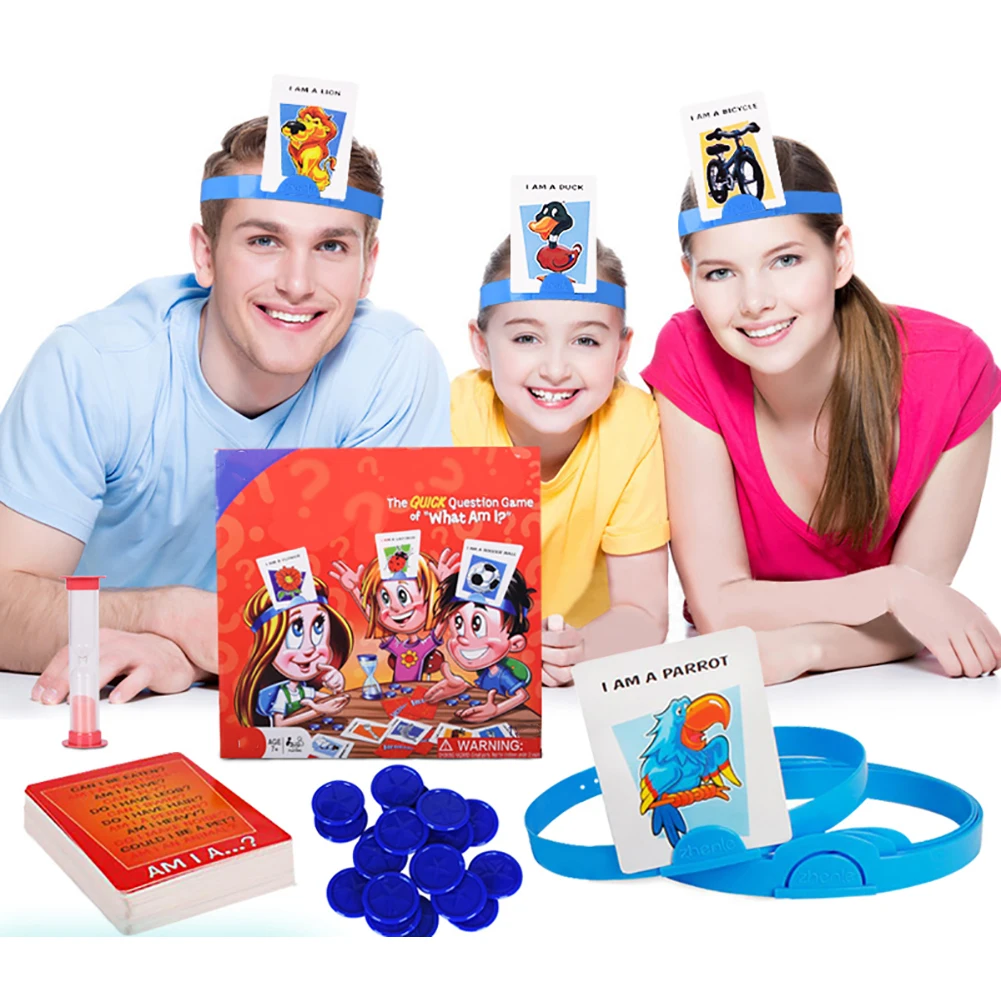 Guess Who I am Game Family Party Board Games Characters Brainstorming Card Montessori Antistress Christmas Educational toys