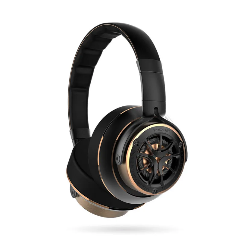 1 еще H1707 тройной драйвер Накладные наушники Mp3 бас Hifi повязка наушники для iOS и Android Xiaomi - Цвет: Black Gold
