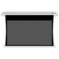 16:9/2.35:1 80"-150" 3D/4K Recessed Hidden Ceiling Ambient Light Rejecting ALR Electric Tab-Tension Projector Screen