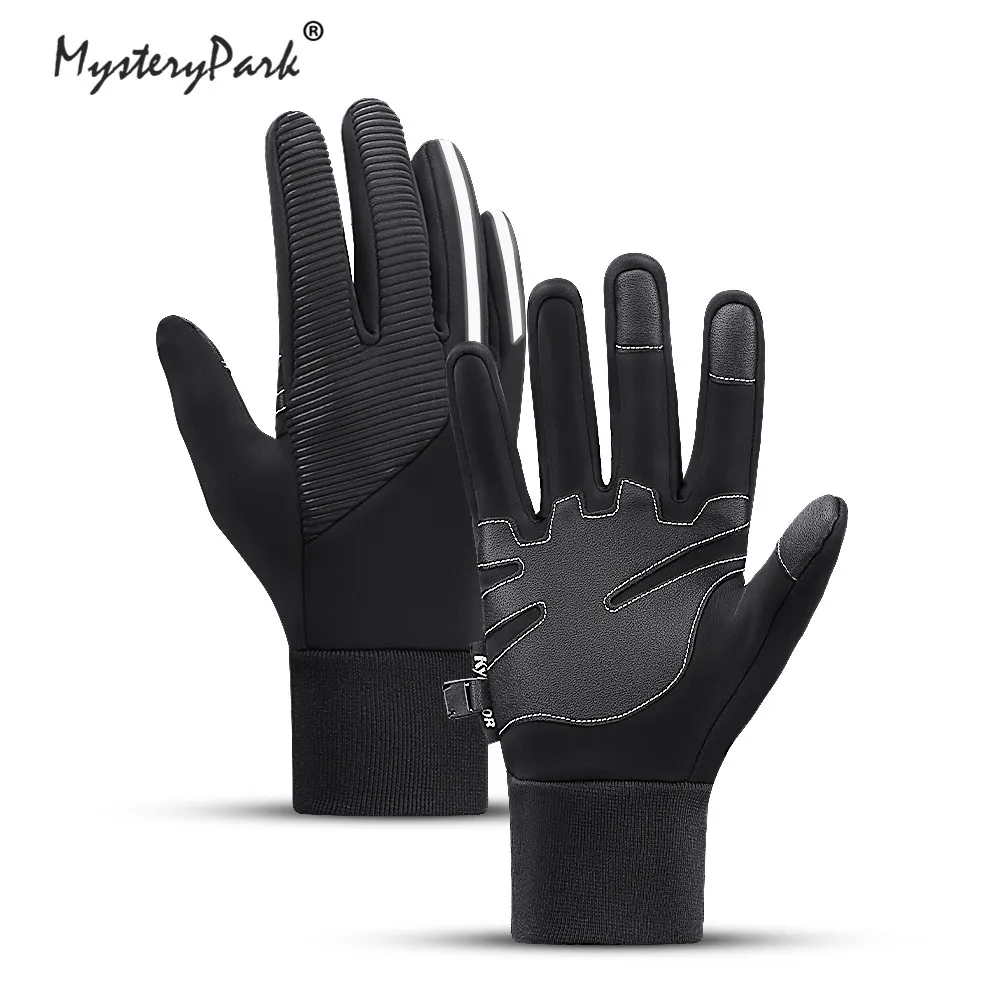 

Зимние теплые уличные перчатки MysteryPark с сенсорным экраном, перчатки для езды на велосипеде, охоты, альпинизма, ветрозащитные водонепроницае...