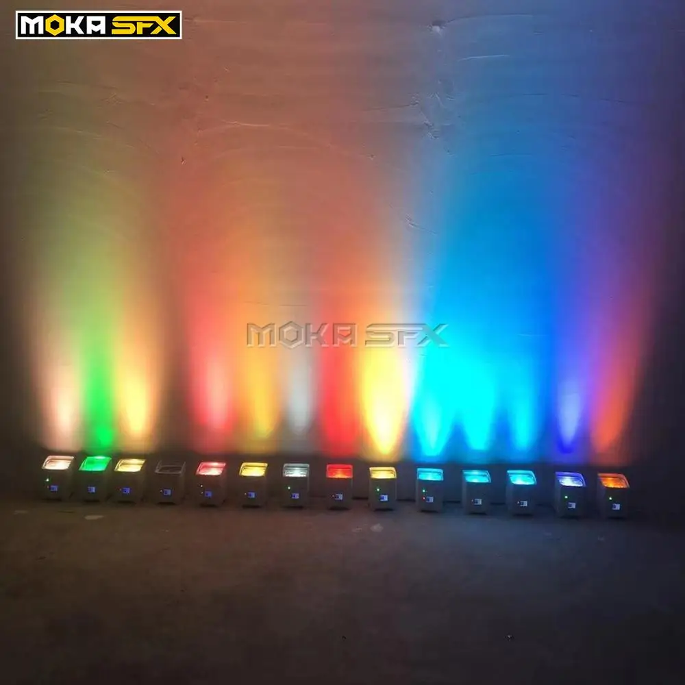 3 шт./лот 6x18 Вт led Par батарея rgbwap 6 в 1 par can DMX Беспроводная плоский свет для