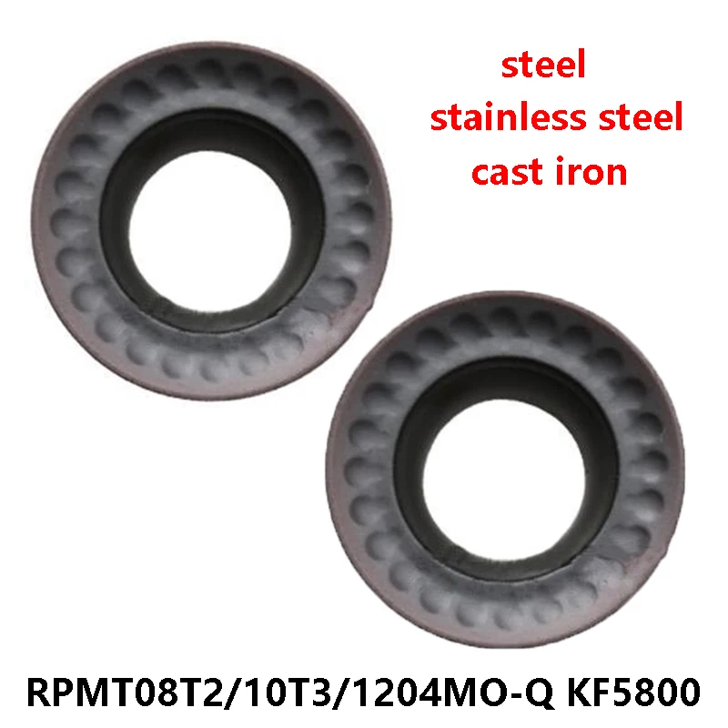 

Round Universal Cutter RPMT RPMT08T2MO-Q RPMT10T3MO-Q RPMT1204MO-Q KF5800 for Lathe Cutter Tools Turning Cutting Original