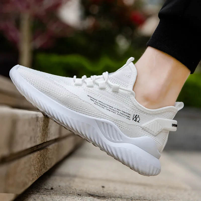 

2021 new flying woven breathable casual running sneakers