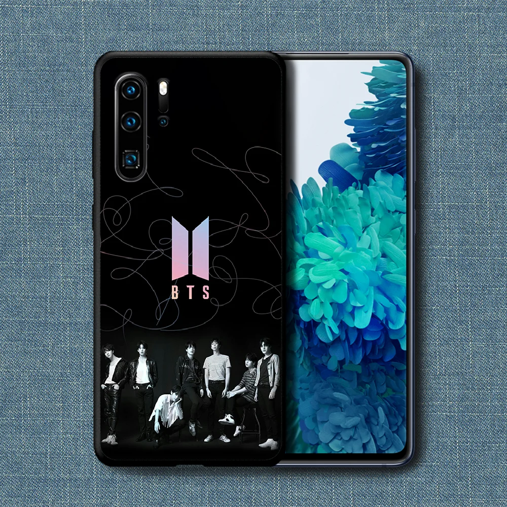 

Bangtan Boys Band KPOP Phone Case For Huawei P Mate Smart 10 20 30 40 Lite Z 2019 Pro black Funda Tpu Bumper 3D Coque Painting
