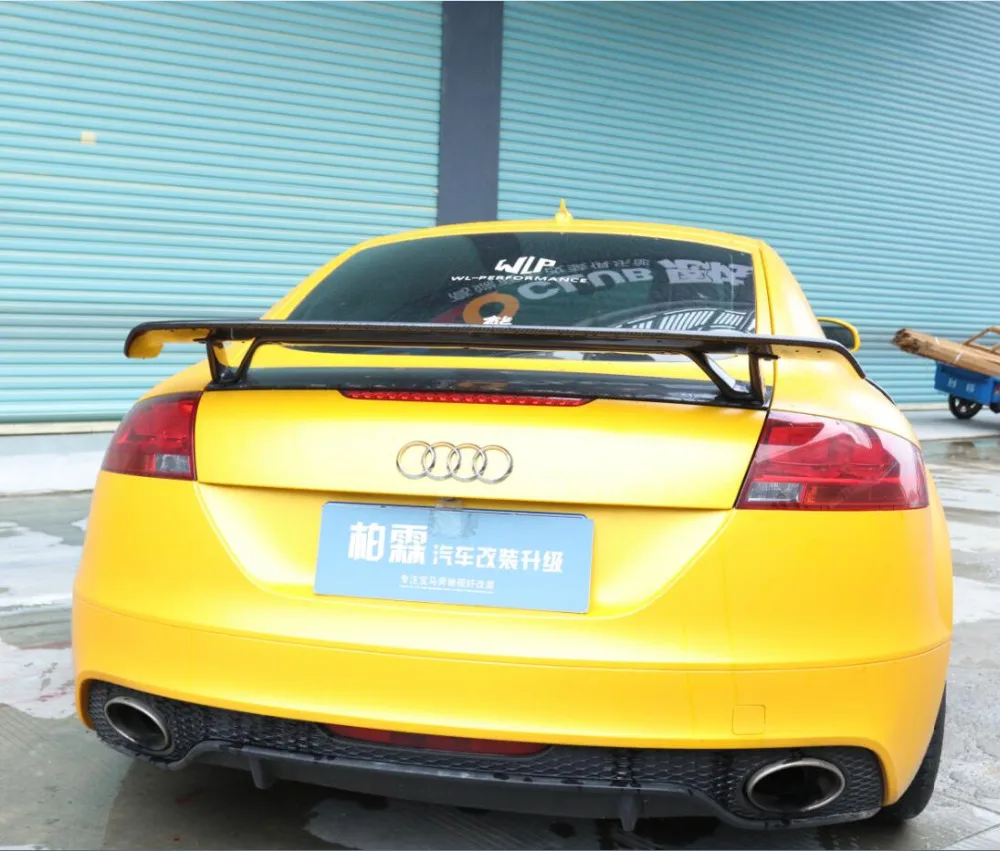 Углеродное волокно заднее крыло багажника выступ Спойлеры для 08-14 Audi TT TTRS Coupe 2