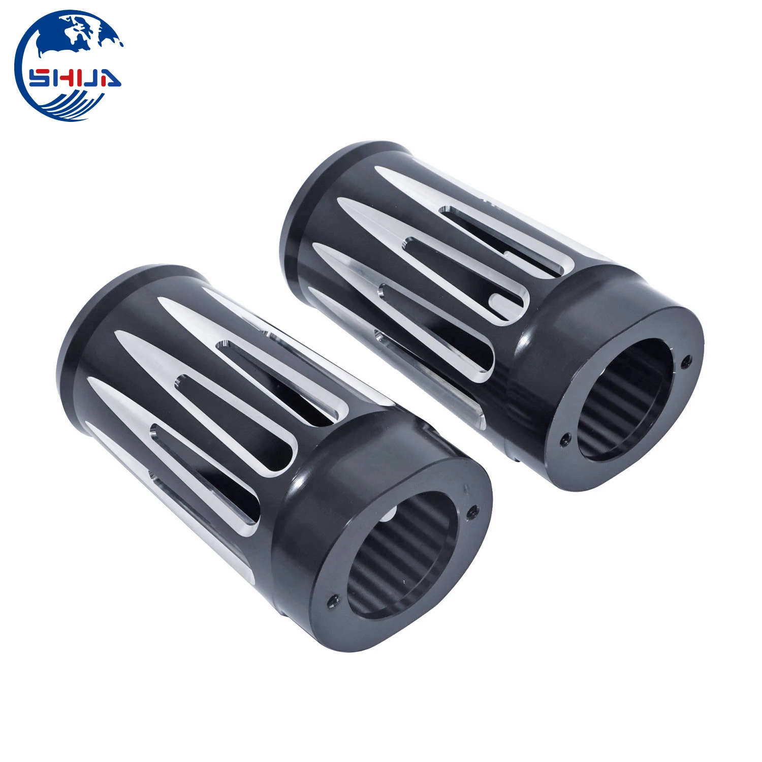 Черные чехлы Слайдеры для передней вилки с ЧПУ моделей Harley Touring Turing и Trike Road King Street