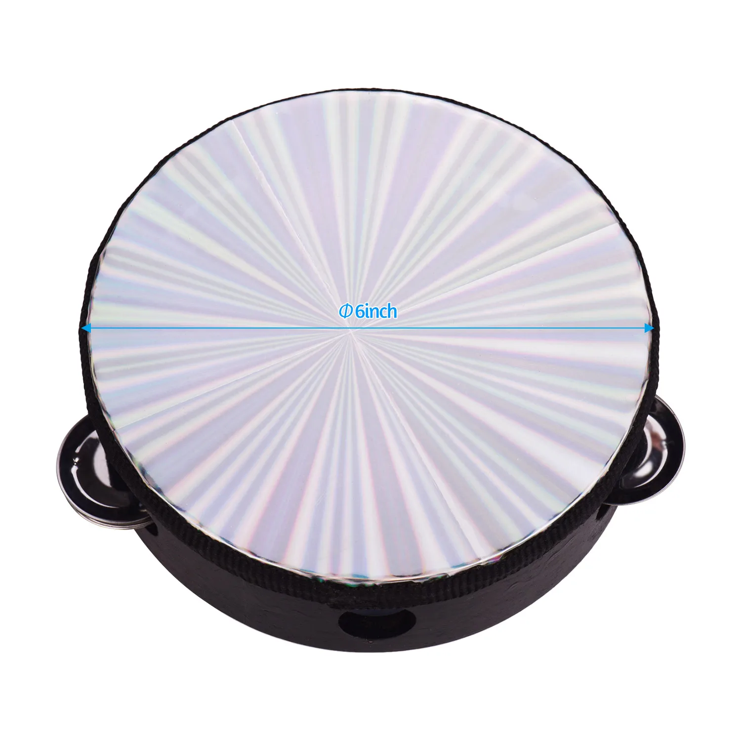 4 дюйма деревянный сияющей Тамбурины колокольчик ручной барабан с одной строки