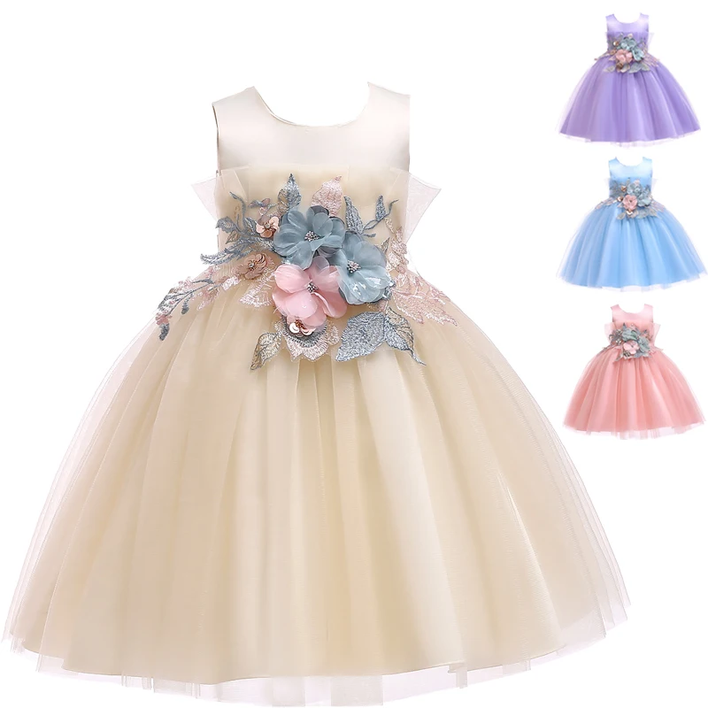 

Высококачественное однотонное платье для вечеривечерние, официальное платье 4 цветов, модное Сетчатое платье с цветочной вышивкой для дево...