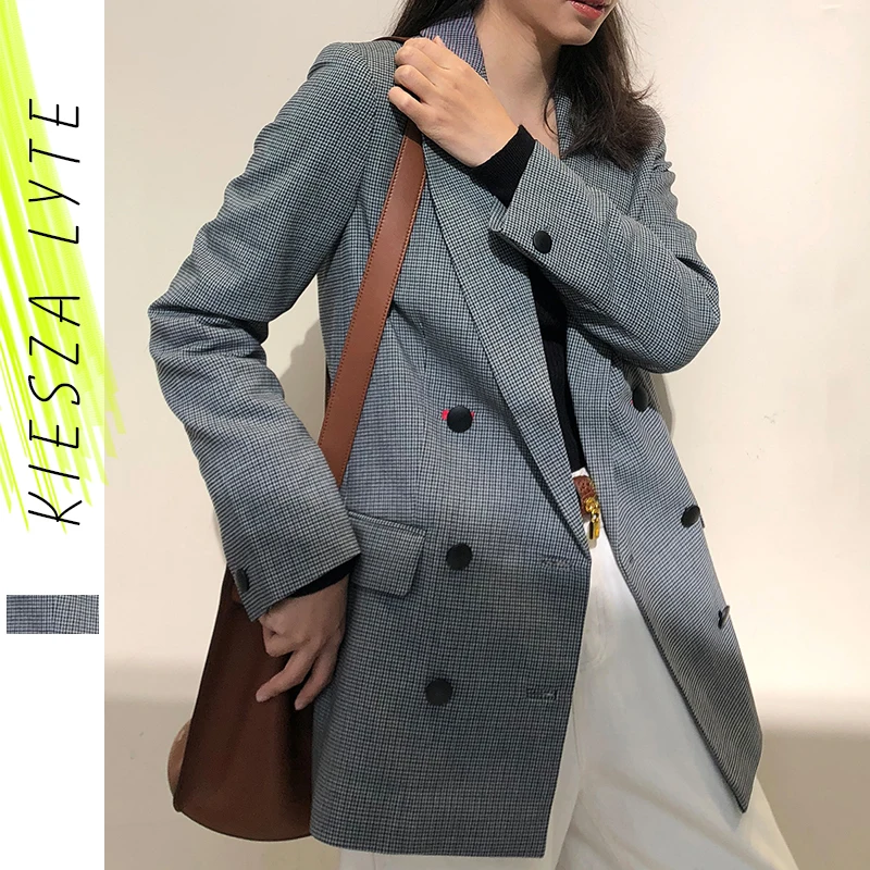 Женский Повседневный офисный пиджак в Корейском стиле блейзер ретро Осень-зима