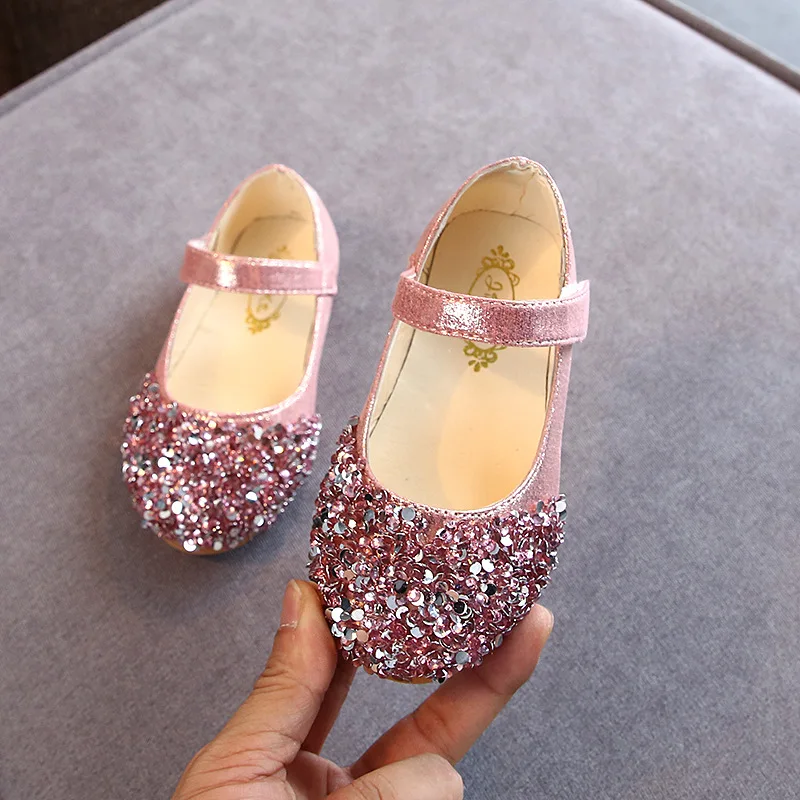 2021 Spring New Children Shoes Girls Princess Shoes Glitter Children Baby Dance Shoes Casual Toddler Girl Sandals