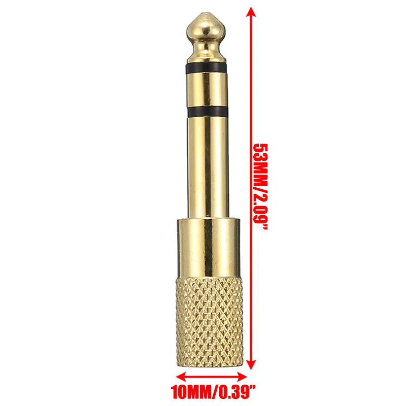 Профессиональный аудиоадаптер Mayitr переходник золотистый 6 35 мм на 3 5 папа мама 1/4