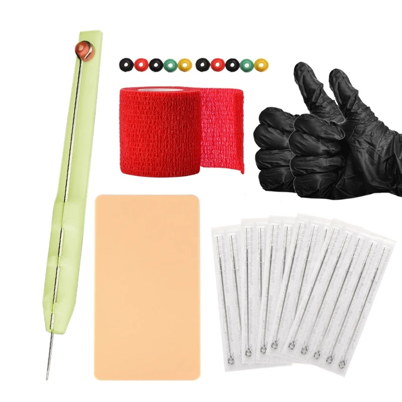 

1RL 3RL 5RL 7RL 9RL Disposable Tattoo Needles Gloves Grommets Set Tattoo Tools DIY Supply Kit