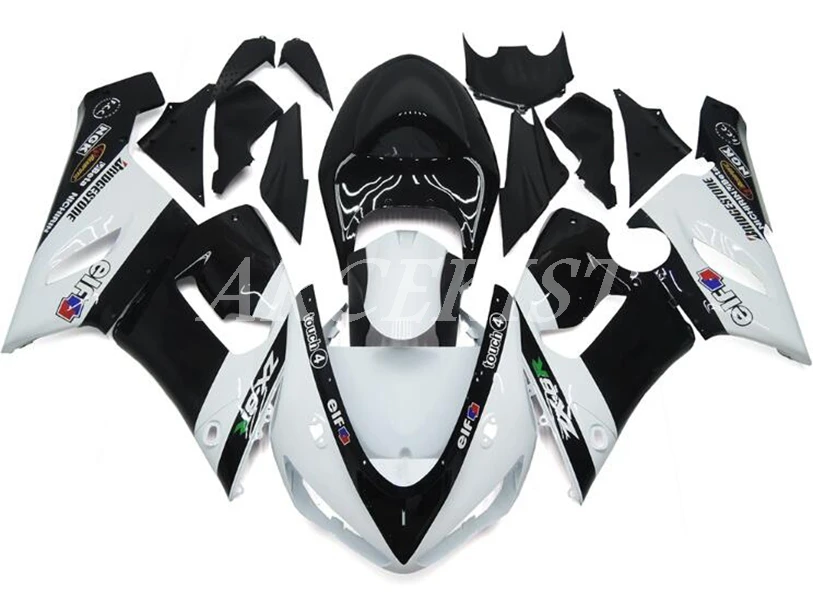 

New Style ABS Motorcycle Fairings Kit Fit for kawasaki Ninja ZX6R 636 2005 2006 05 06 6R ZX-6R Bodywork set Black white